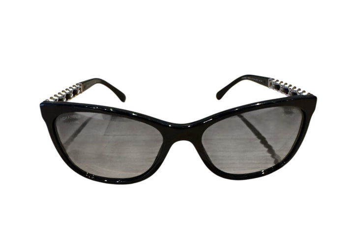 Noir et Argent CHANEL Lunettes de Soleil
