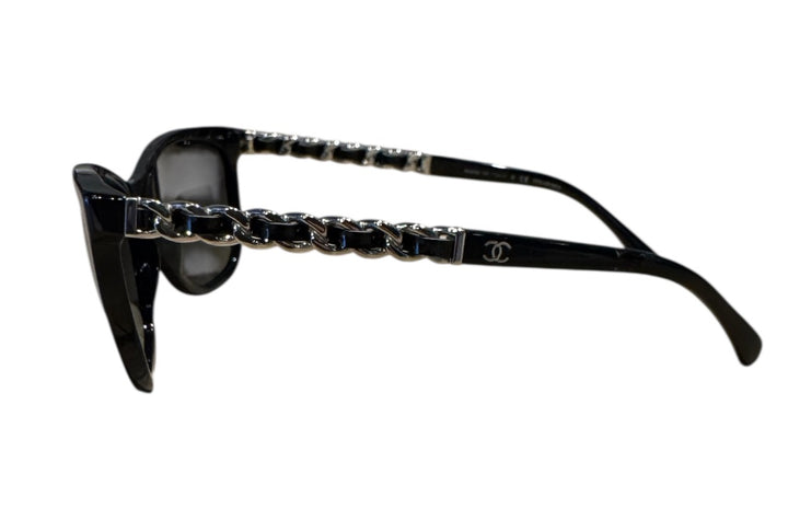 Noir et Argent CHANEL Lunettes de Soleil