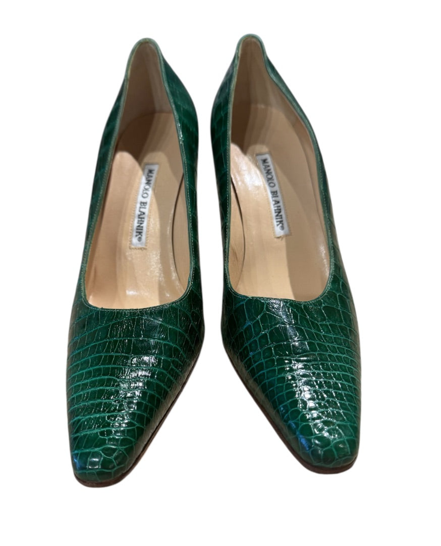 vert foret MANOLO BLAHNIK STILETTOS, 39