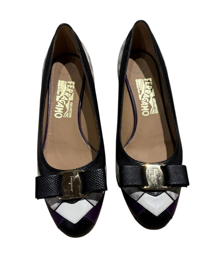 mauve et blanc SALVATORE FERRAGAMO Chaussures, 36.5