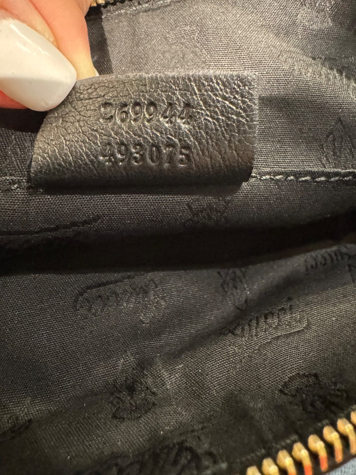 Noir et Argent GUCCI Sacs, SIENNA TASSLE CLUTCH