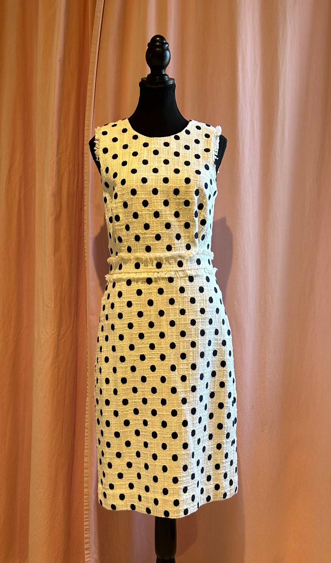 Blanc à pois noirs J. CREW Robes, 4