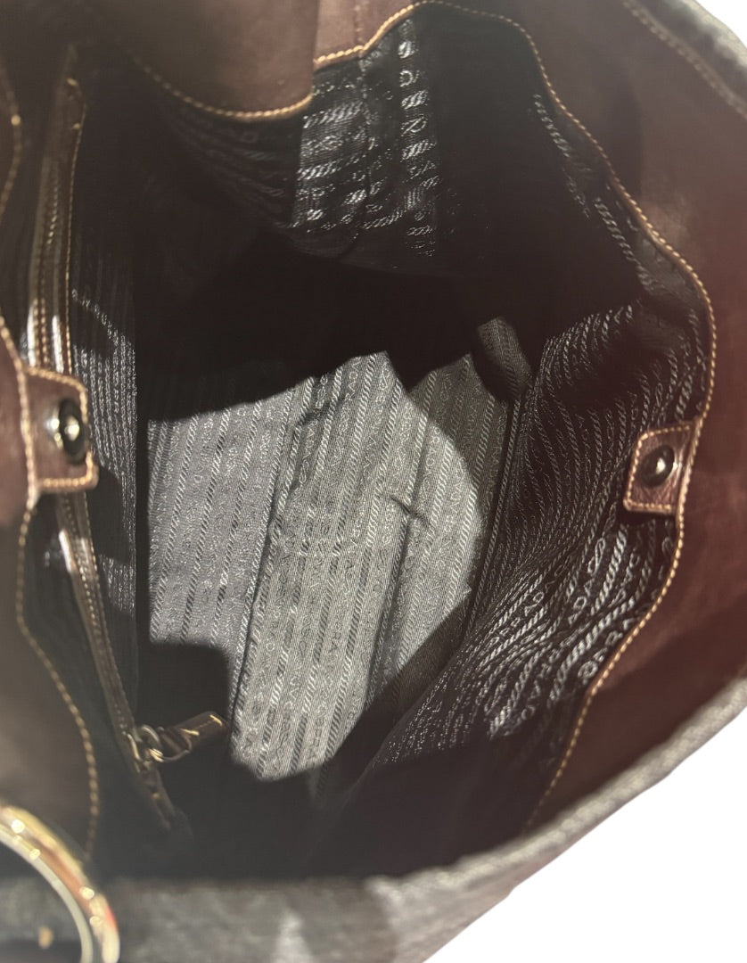 DENIM TOTE PRADA Sacs