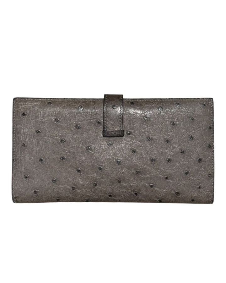 Gris HERMES portefeuilles, BEARN OSTRICH