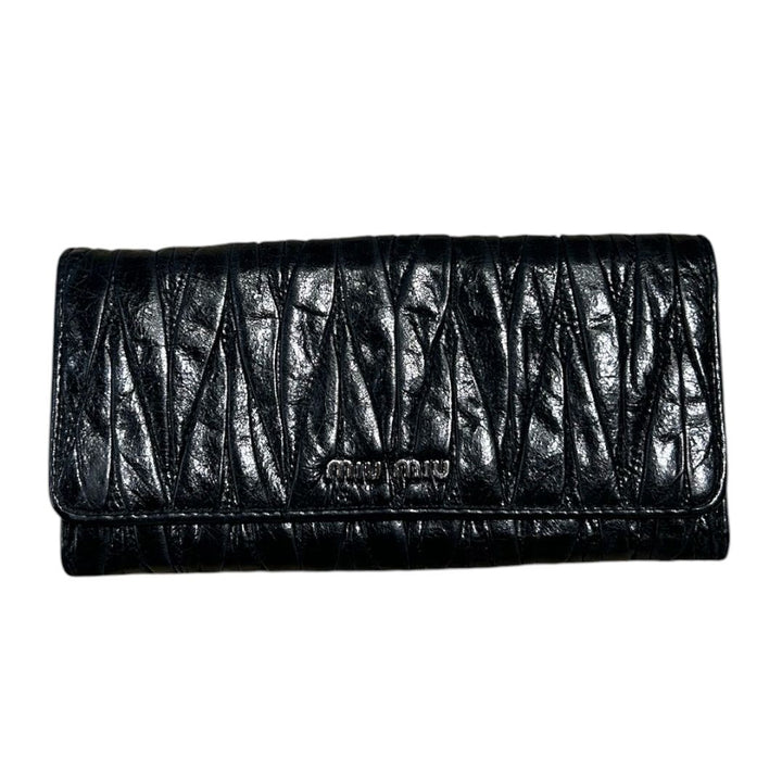 Noir MIU MIU portefeuilles, MATELASSE