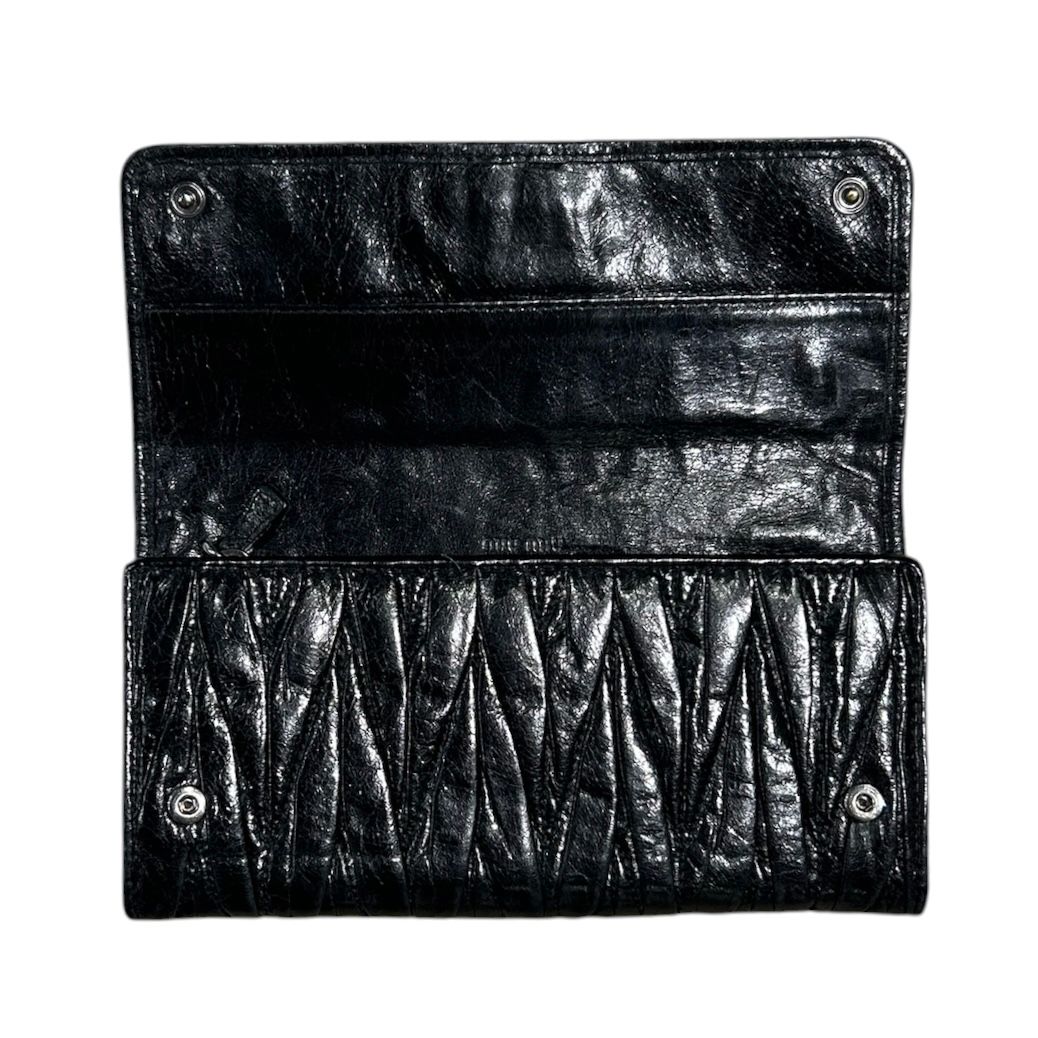 Noir MIU MIU portefeuilles, MATELASSE