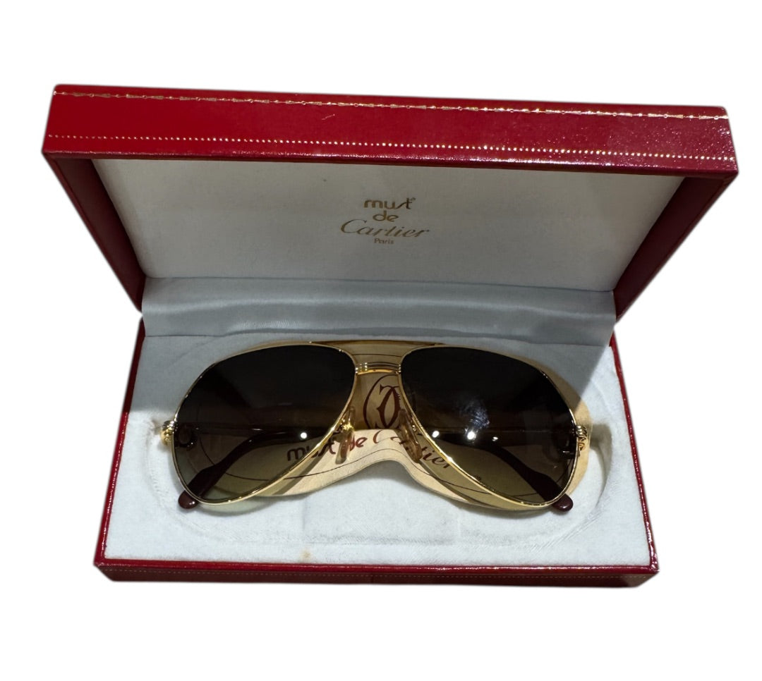 Or CARTIER Lunettes de Soleil