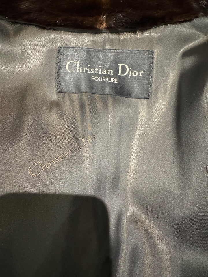 Brun CHRISTIAN DIOR Manteau, Grand