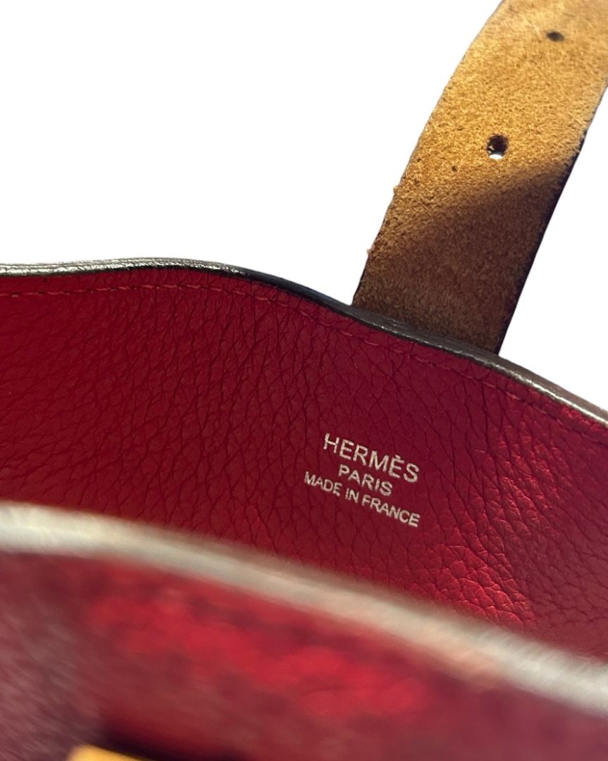 Rouge et Brun HERMES Sacs, MARWARI 27 TAURILLON CLEMENCE