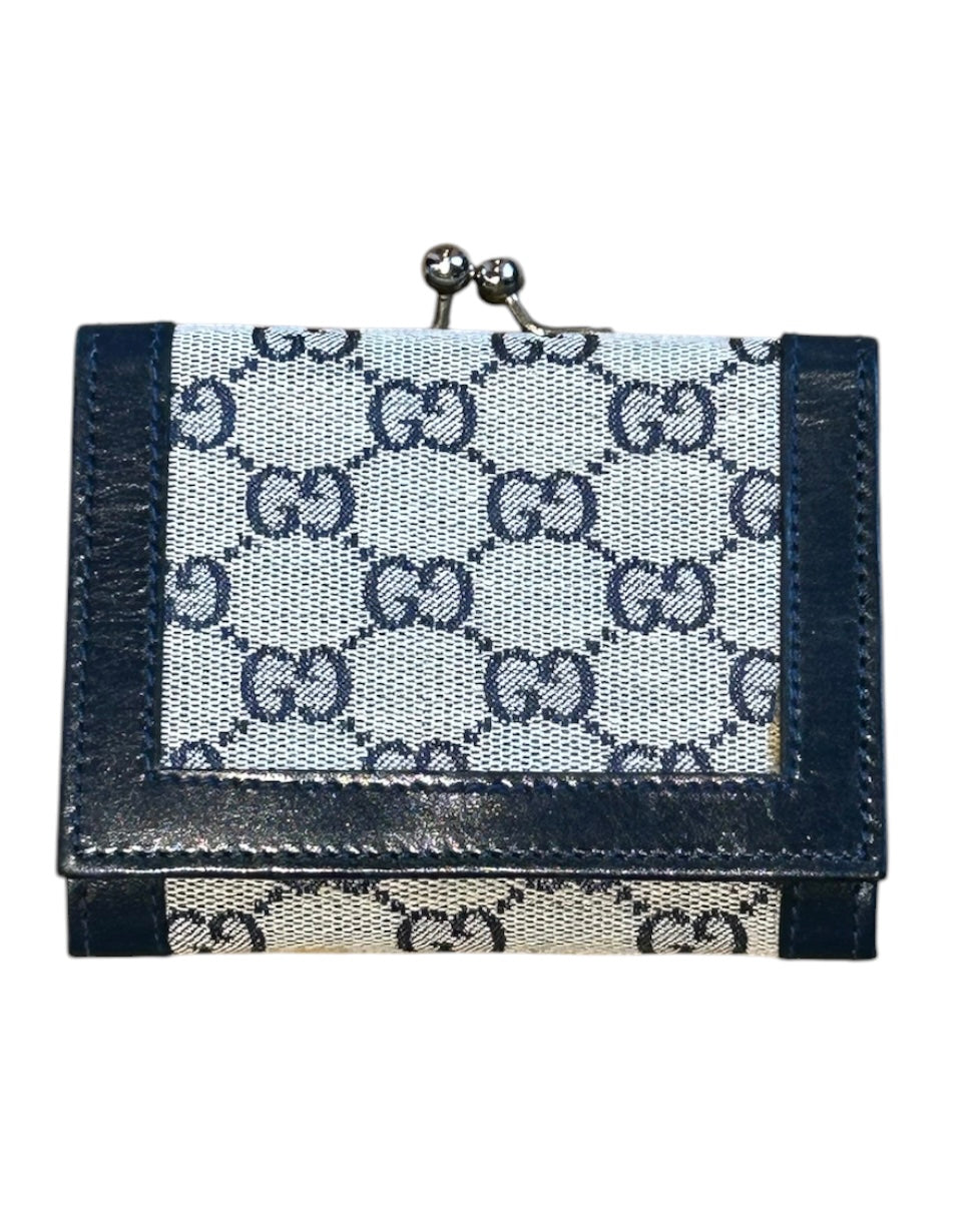 Bleu marin et gris GUCCI portefeuilles