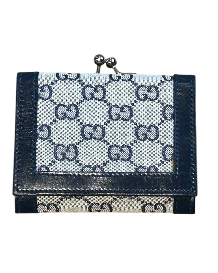 Bleu marin et gris GUCCI portefeuilles