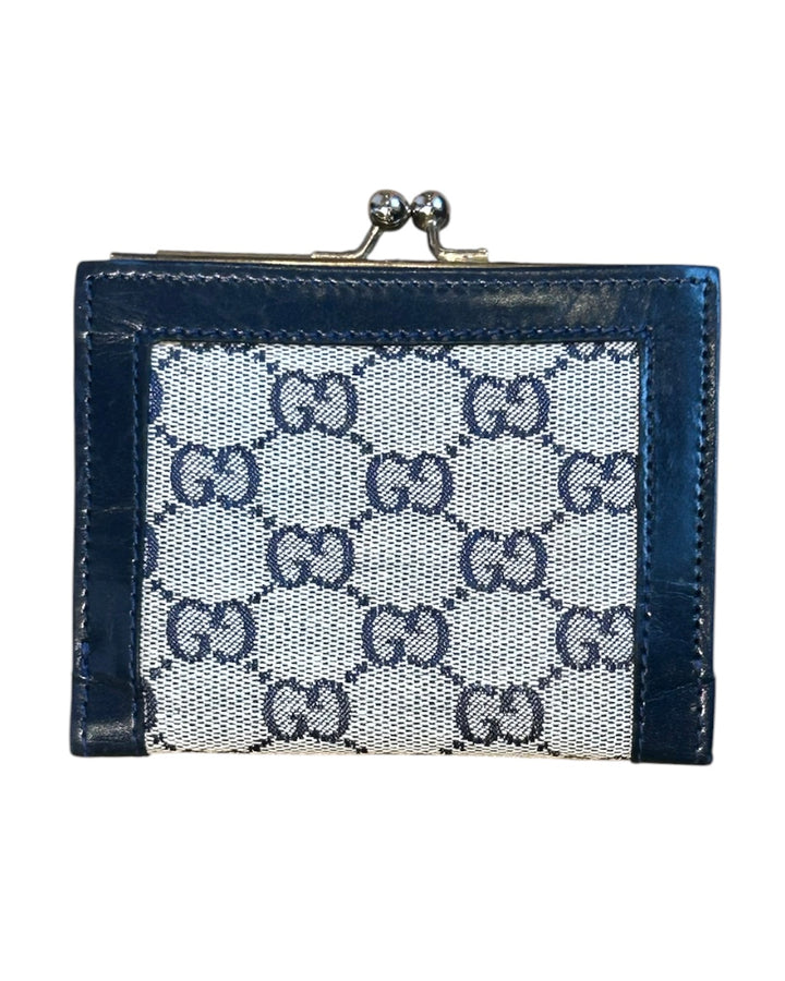 Bleu marin et gris GUCCI portefeuilles