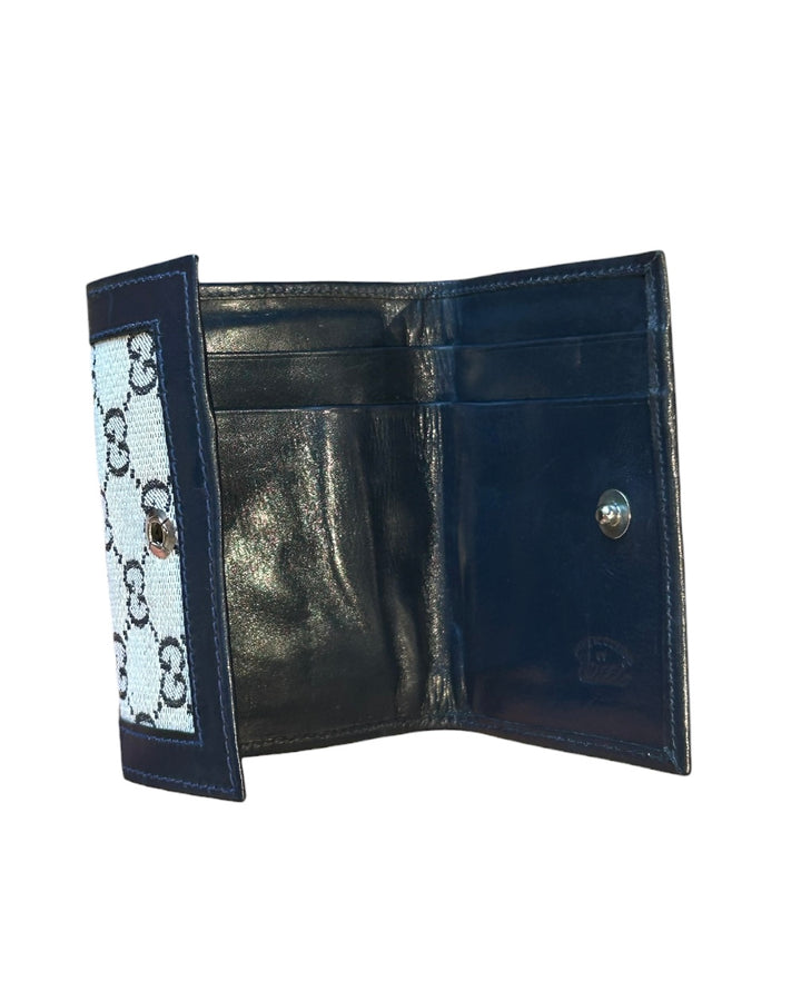 Bleu marin et gris GUCCI portefeuilles