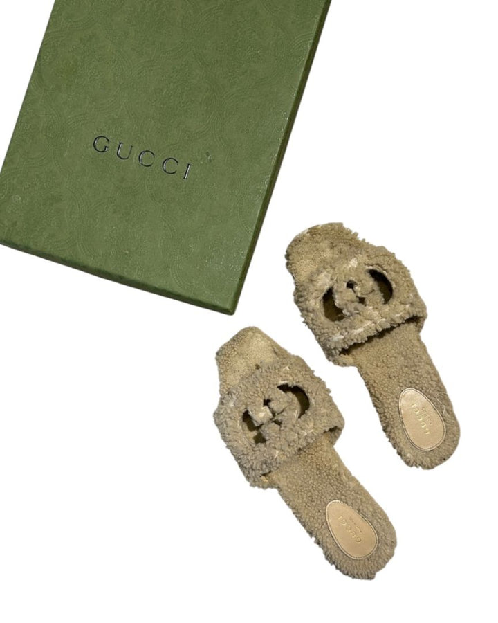 Beige AVEC/WITH BOX GUCCI sandals, 38.5