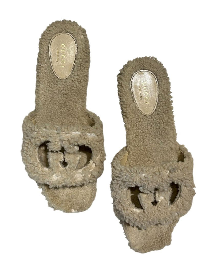 Beige AVEC/WITH BOX GUCCI sandals, 38.5