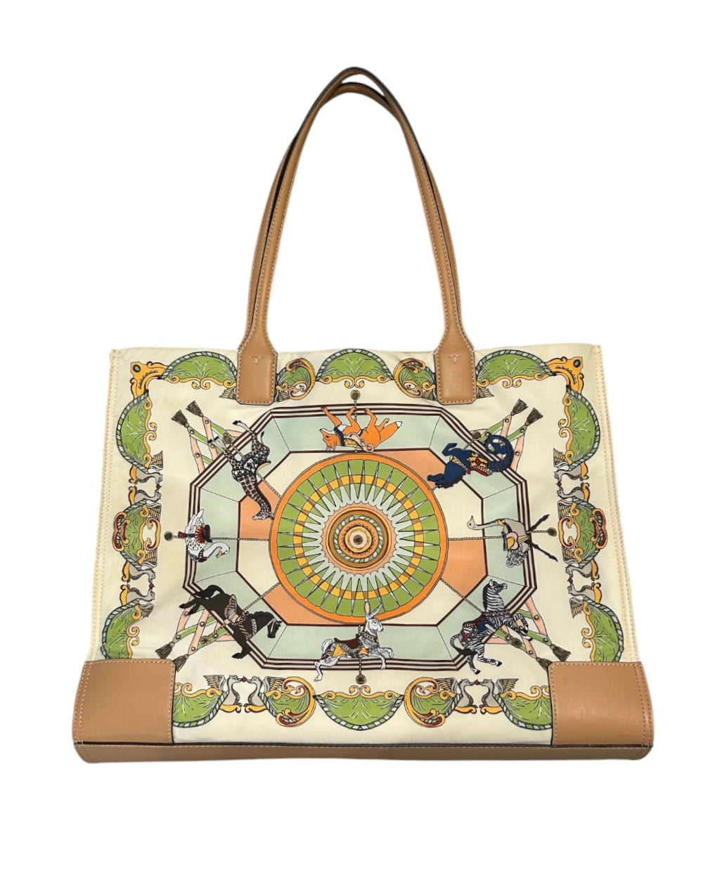 Blanc et Multi TORY BURCH Sacs, CAROUSEL MOTIF