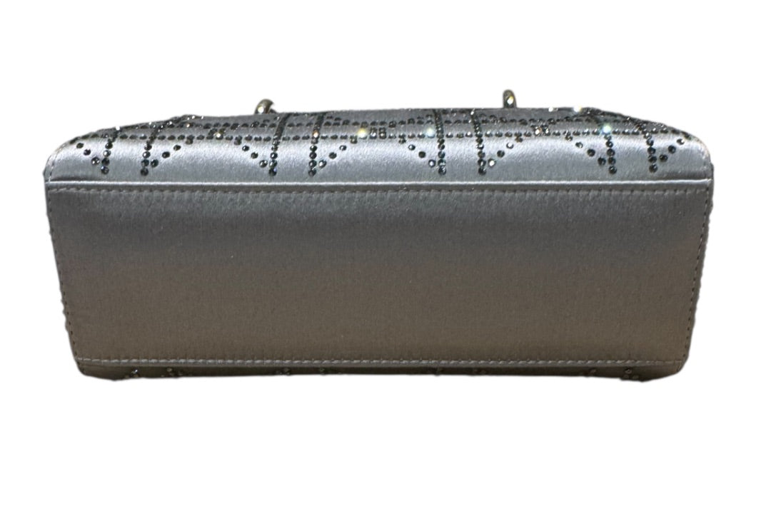 Argent CHRISTIAN DIOR Sacs, LADY DIOR MINI SATIN RHINESTONE