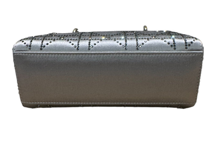 Argent CHRISTIAN DIOR Sacs, LADY DIOR MINI SATIN RHINESTONE