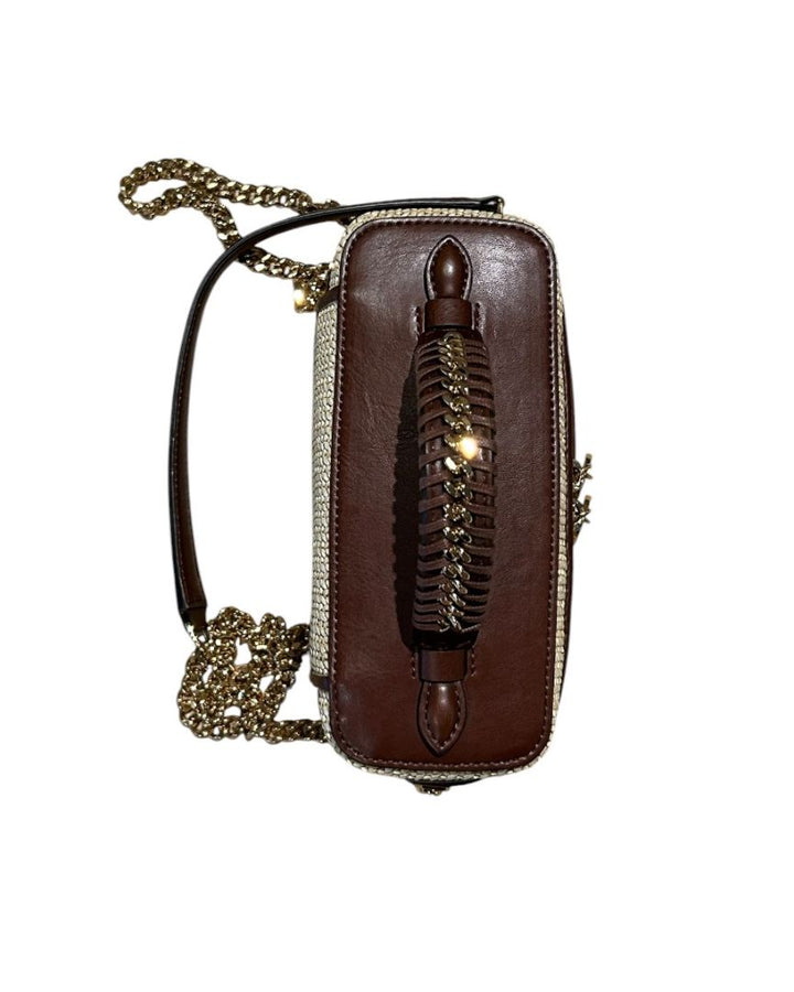 Brun et Beige STELLA MCCARTNEY Sacs, FALABELLA MINI RAFFIA TOTE
