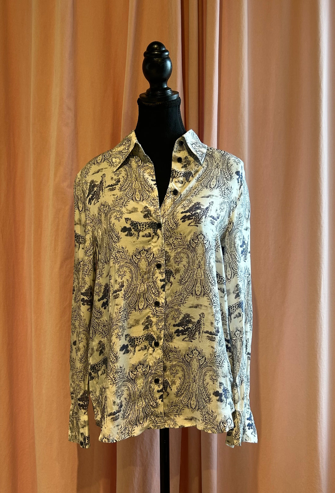 Blanc et bleu, motif PINKO Blouses, 38