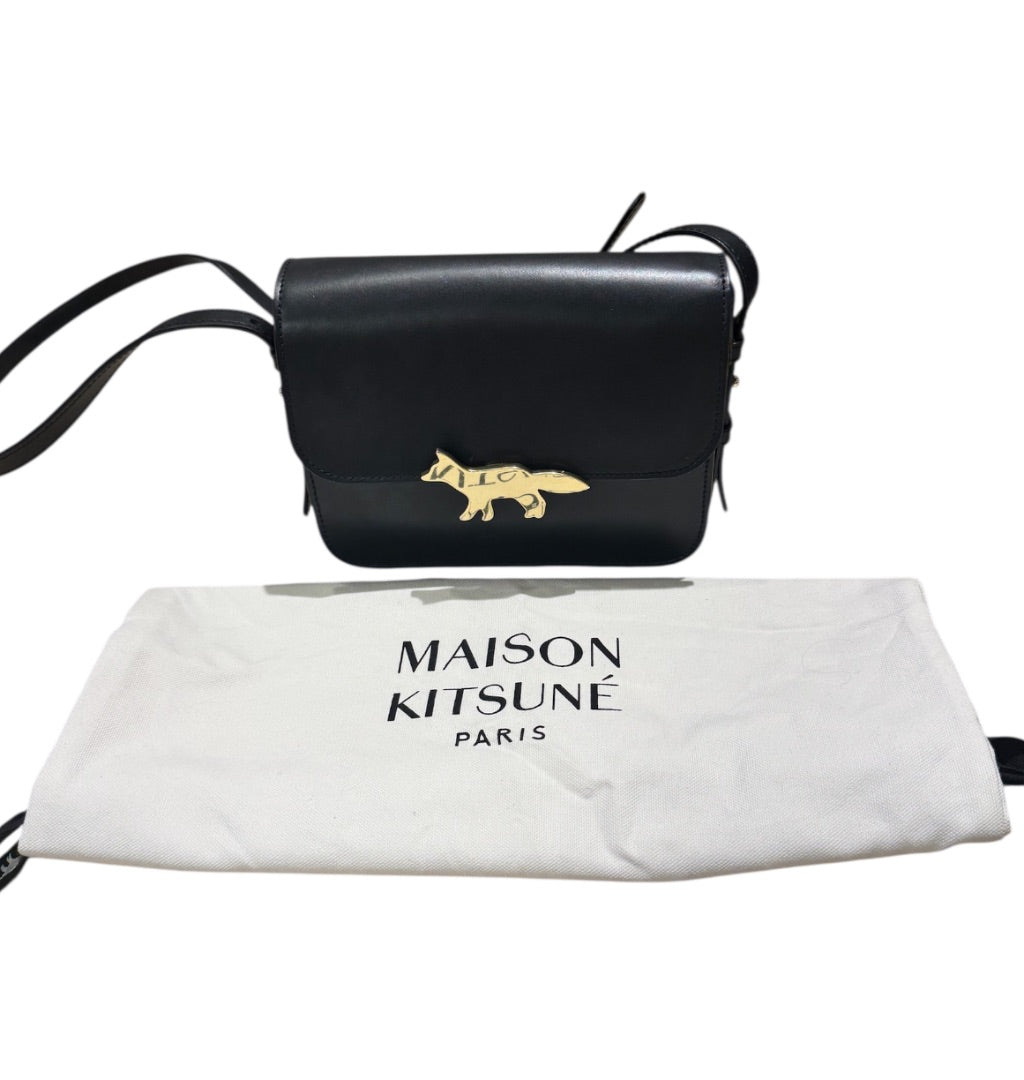 Noir et Or MAISON KITSUNE PARIS Sacs, EDIE CROSSBODY