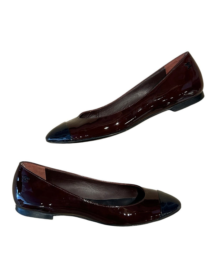 Aubergine et Noir CHANEL Chaussures, 40