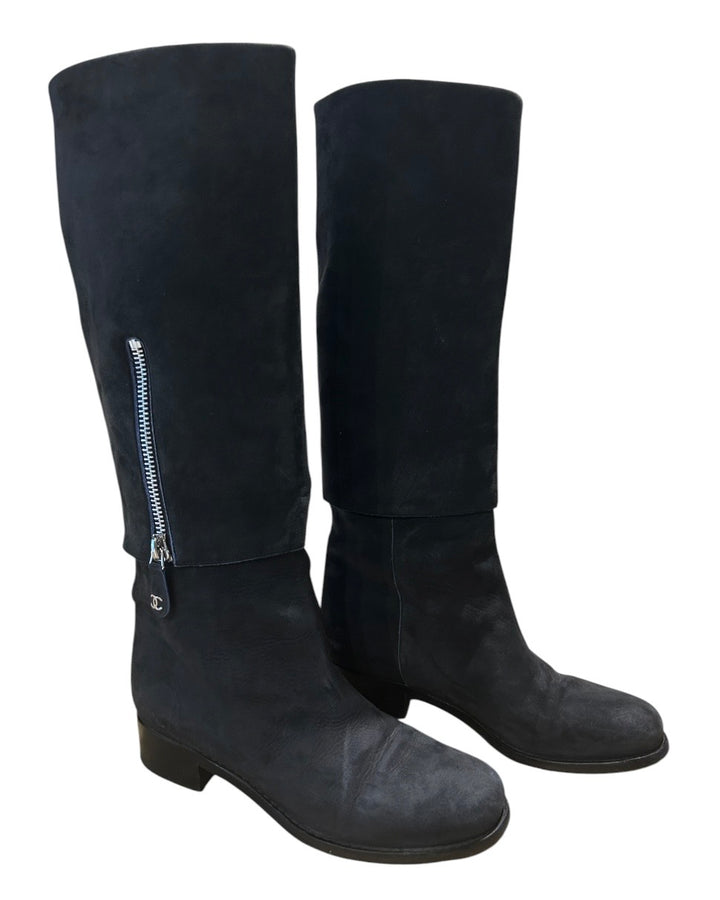 Noir CHANEL BOTTES, 38.5