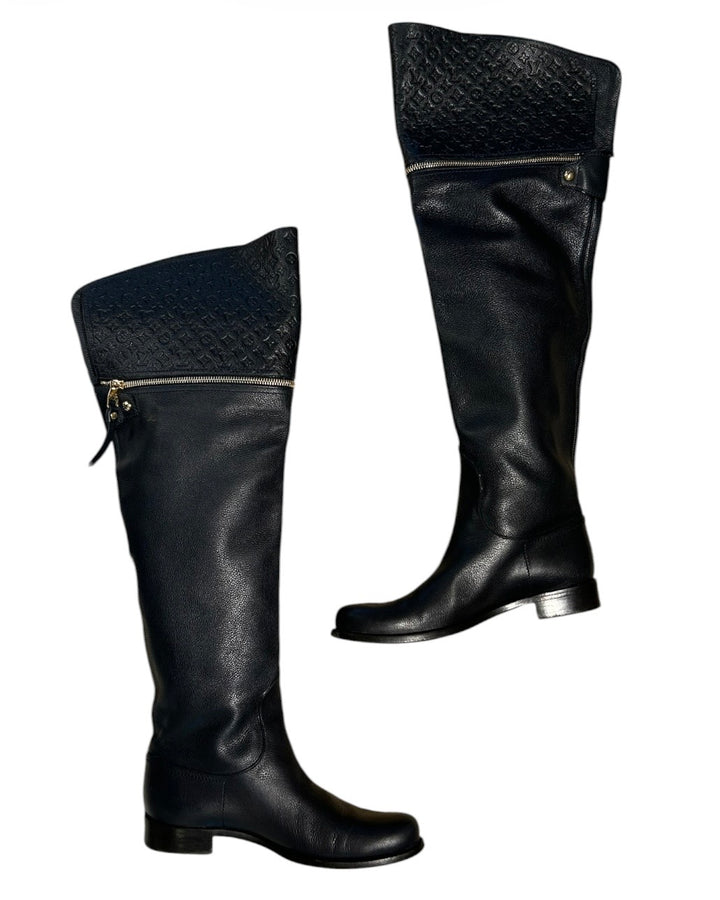 BLEU MINUIT LOUIS VUITTON BOTTES, 38