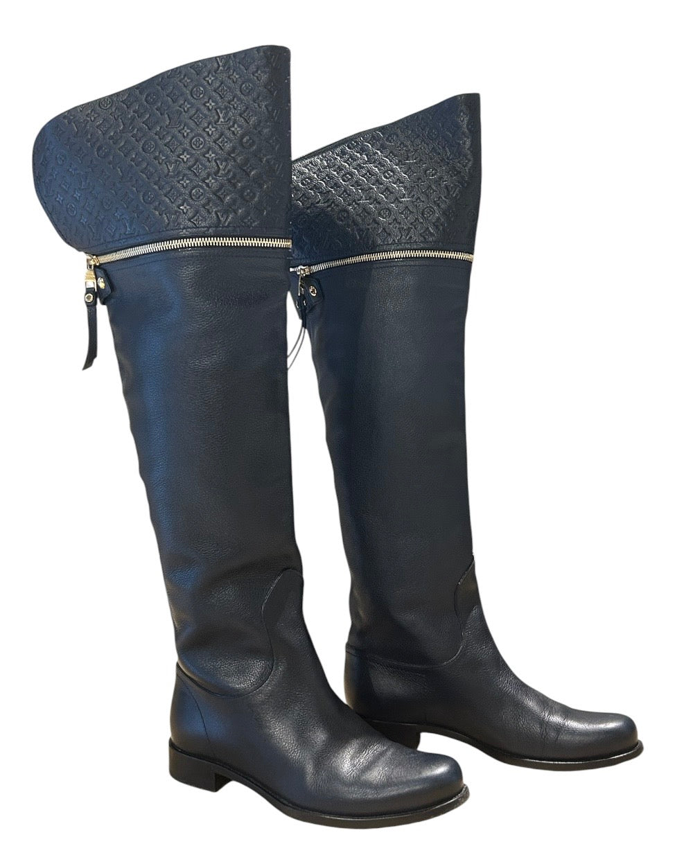 BLEU MINUIT LOUIS VUITTON BOTTES, 38