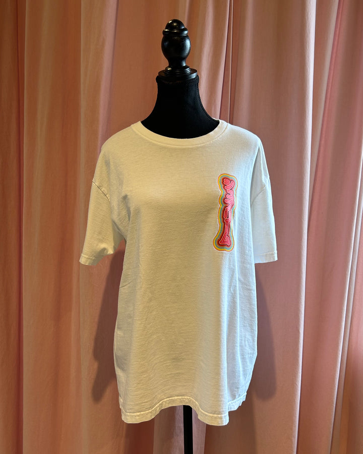 Blanc avec Motif SUPREME TSHIRT, Moyen