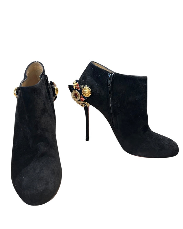 Noir et Or CHRISTIAN LOUBOUTIN BOTTES, 40