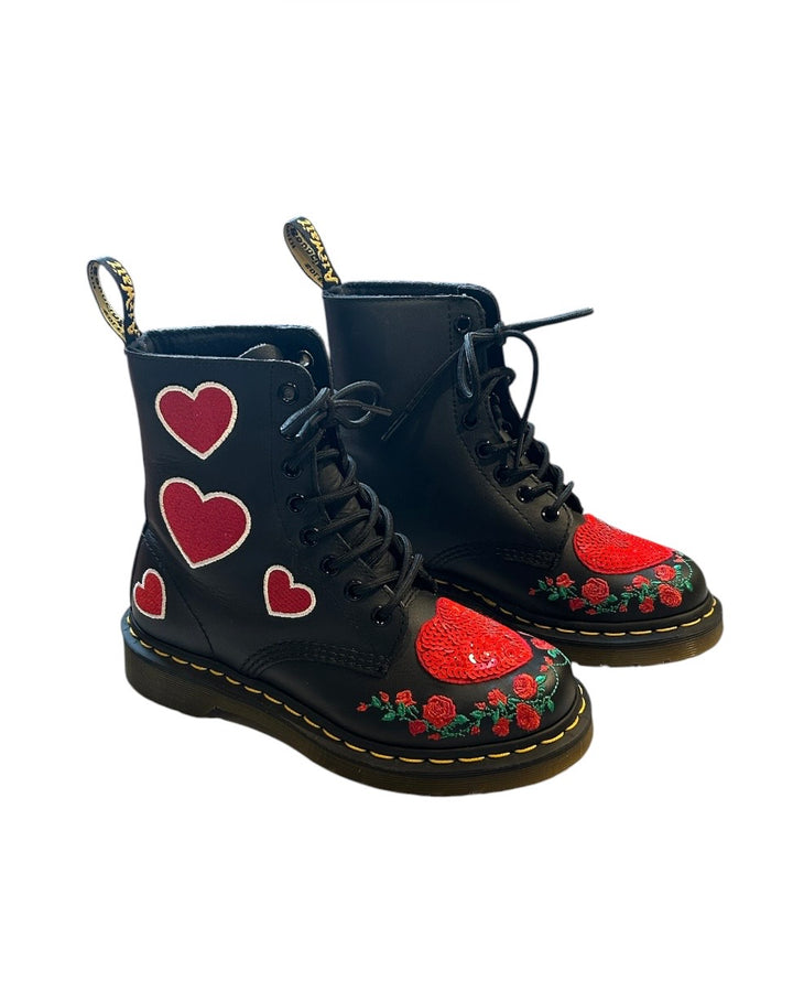 Noir et Rouge DR. MARTENS BOTTES, 5