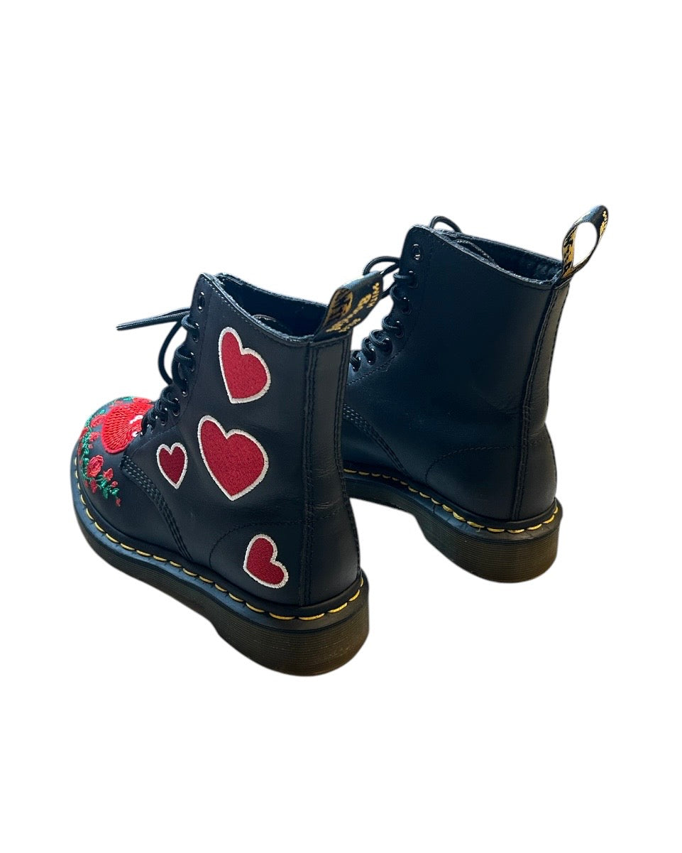 Noir et Rouge DR. MARTENS BOTTES, 5