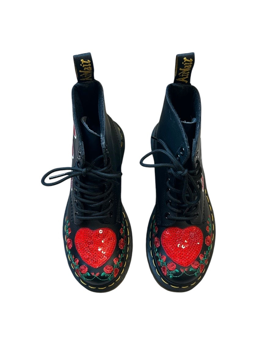Noir et Rouge DR. MARTENS BOTTES, 5