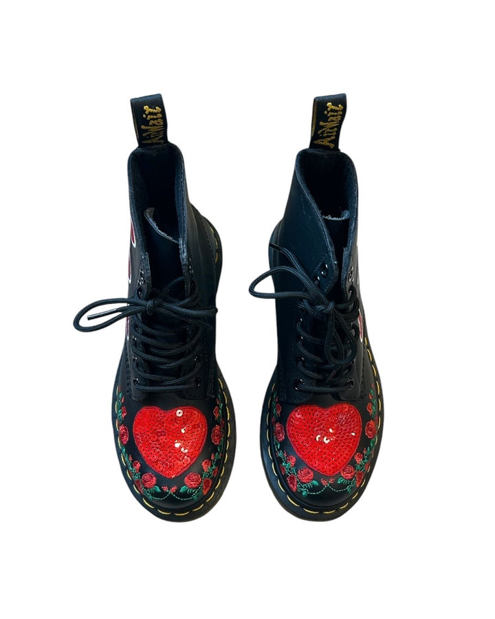 Noir et Rouge DR. MARTENS BOTTES, 5