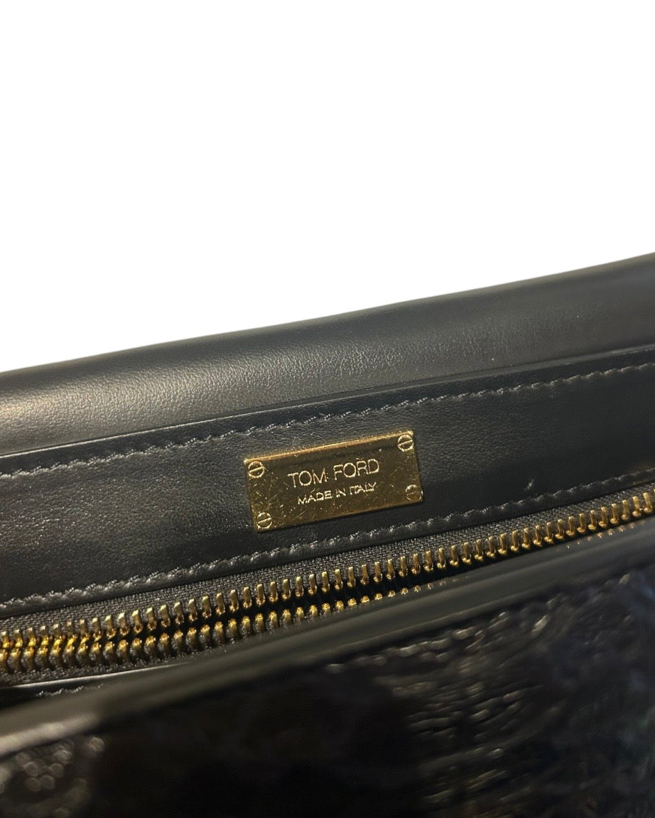 Noir et Or TOM FORD Sacs, PYTHON T-CLASP