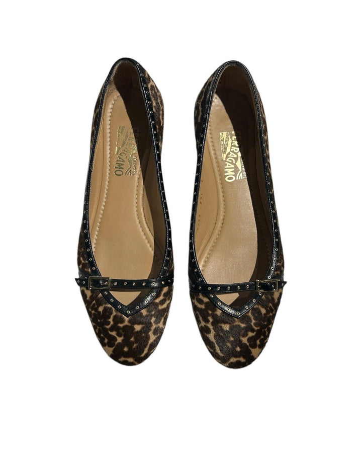 Leopard SALVATORE FERRAGAMO ballerine, 8