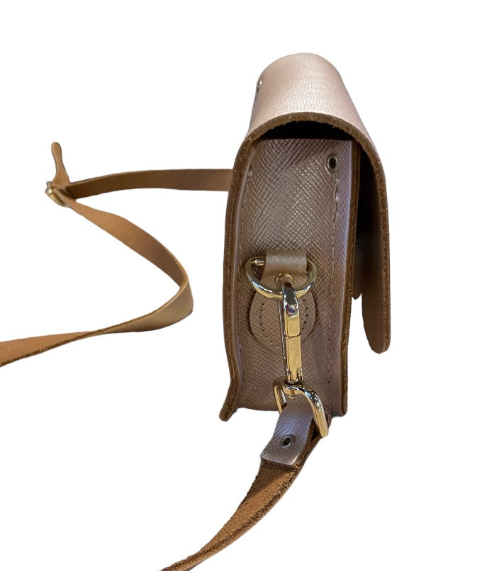 Sac à main CAMBRIDGE SATCHEL CO en or rose, avec compartiment principal