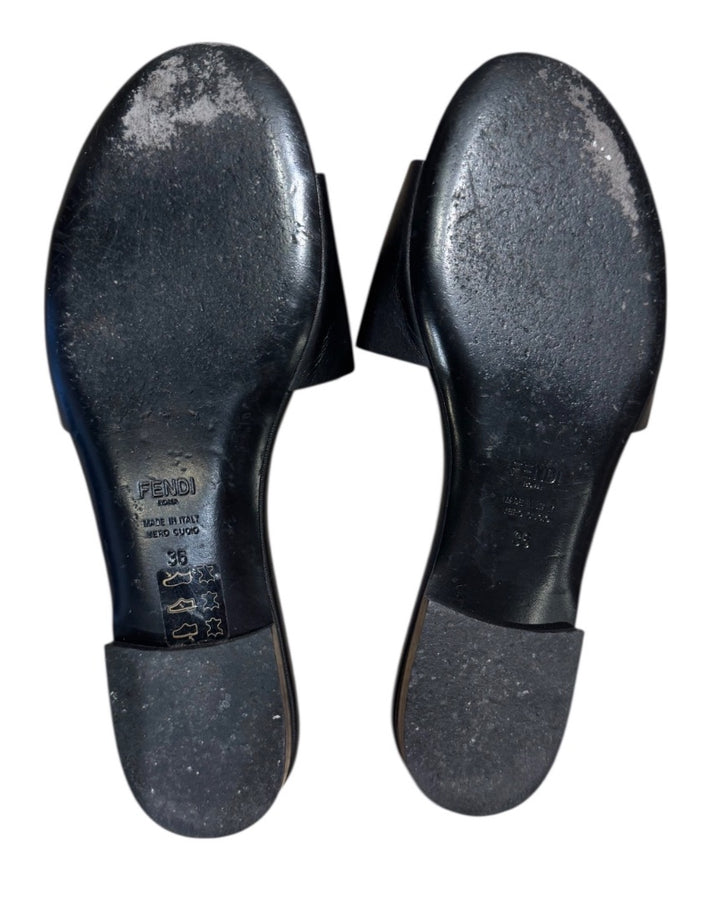 Noir FENDI sandals, 36