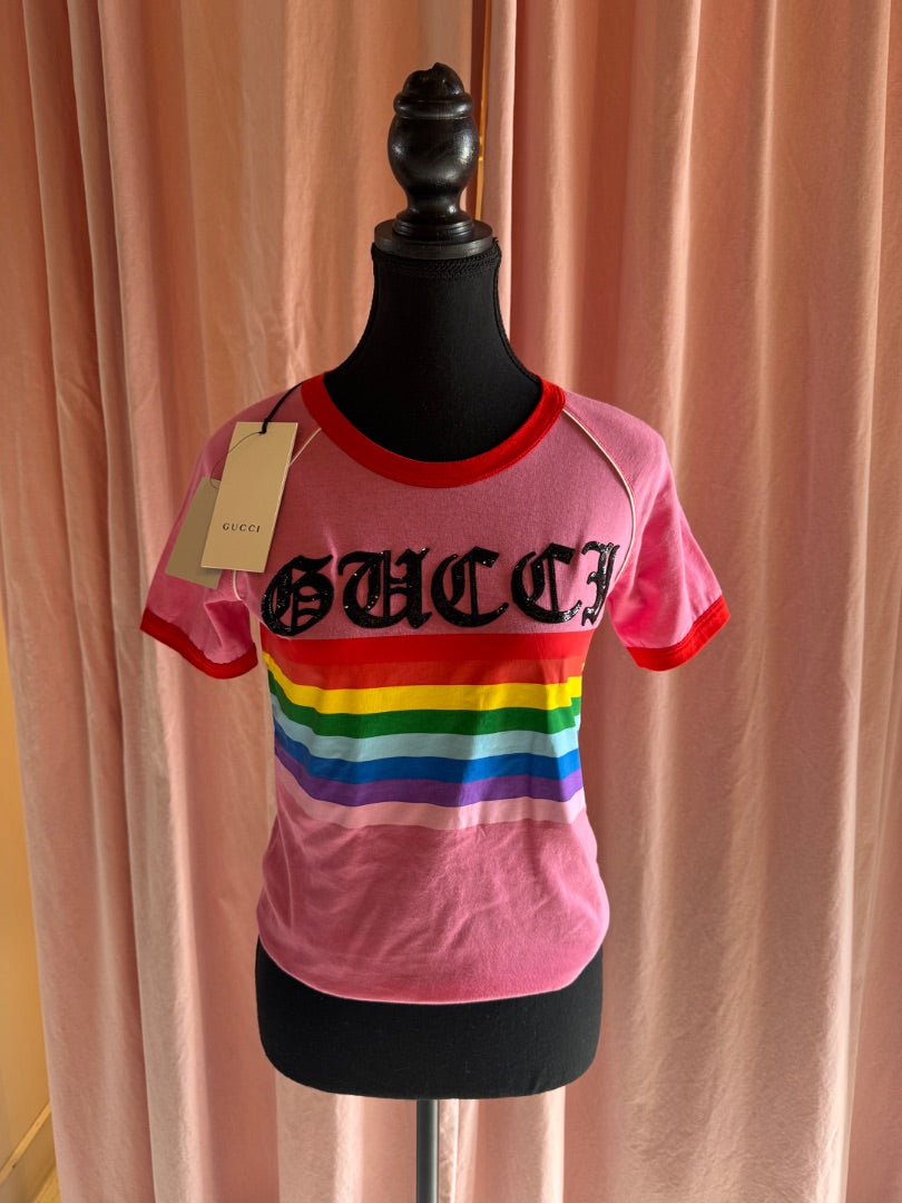 Rose et Multi GUCCI TSHIRT, Petit