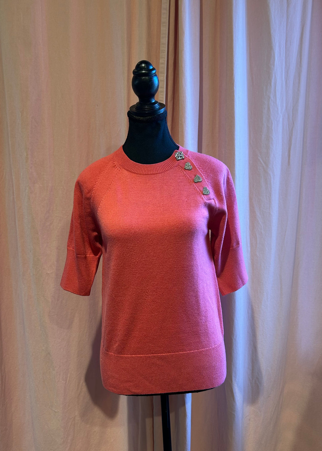 Rose, boutons argent TARA JARMON Hauts, Petit