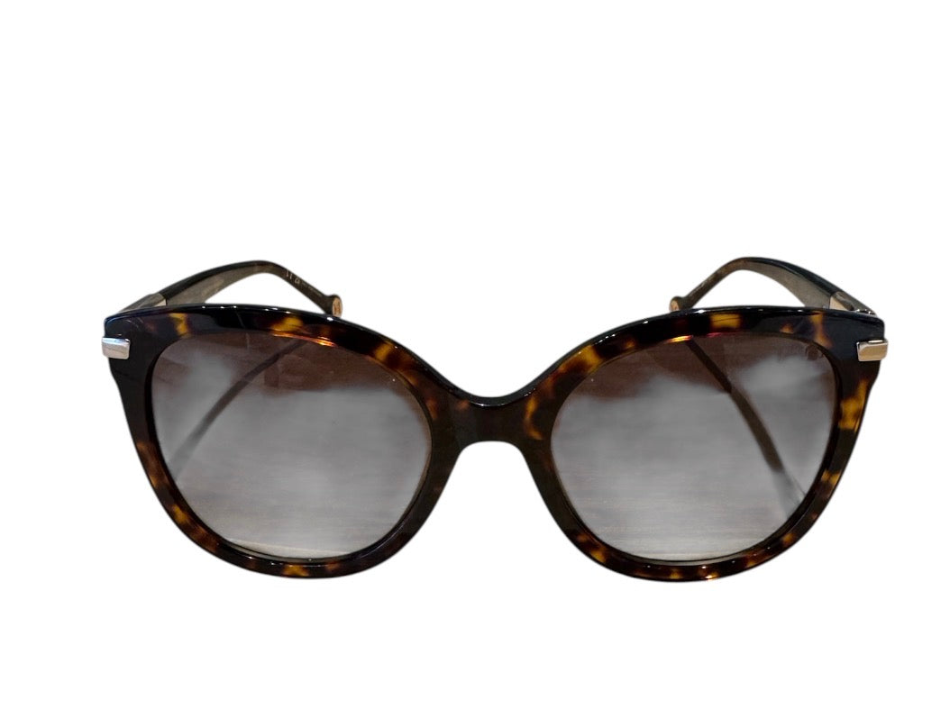 Tortoise et Or CAROLINA HERRERA Lunettes de Soleil, WITH CASE