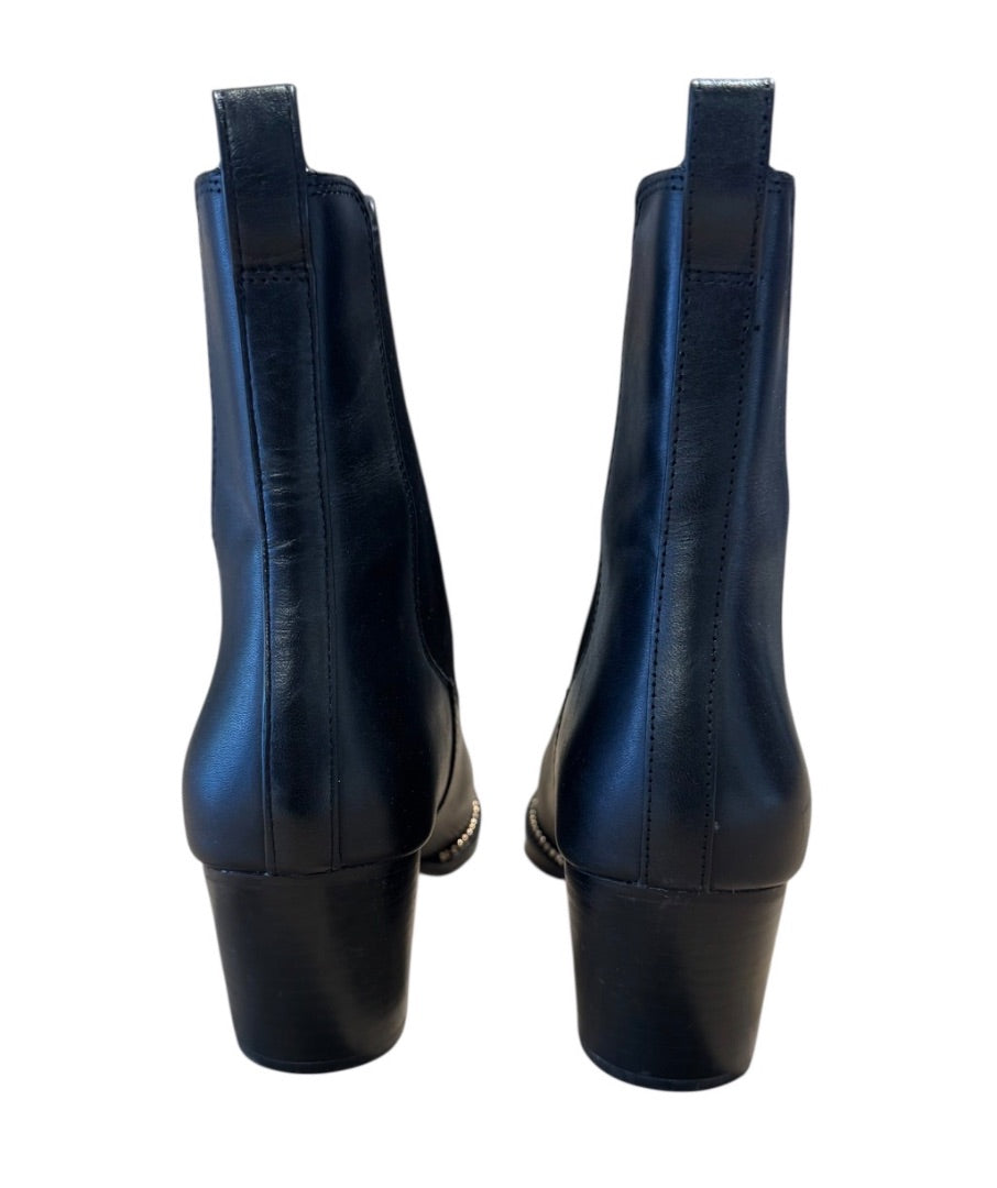 Noir et Or COACH BOTTES, 7.5