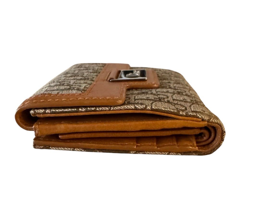 Beige et Brun CHRISTIAN DIOR portefeuilles, VINTAGE OBLIQUE STREET CHIC
