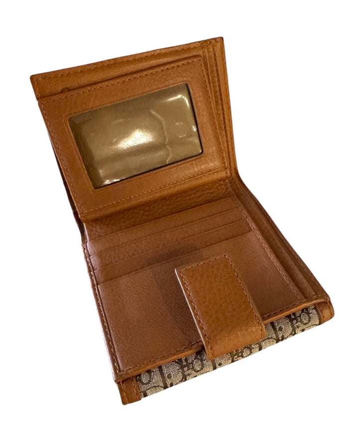 Beige et Brun CHRISTIAN DIOR portefeuilles, VINTAGE OBLIQUE STREET CHIC