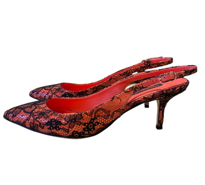 Noir et Rouge DOLCE & GABBANA Chaussures, 38.5