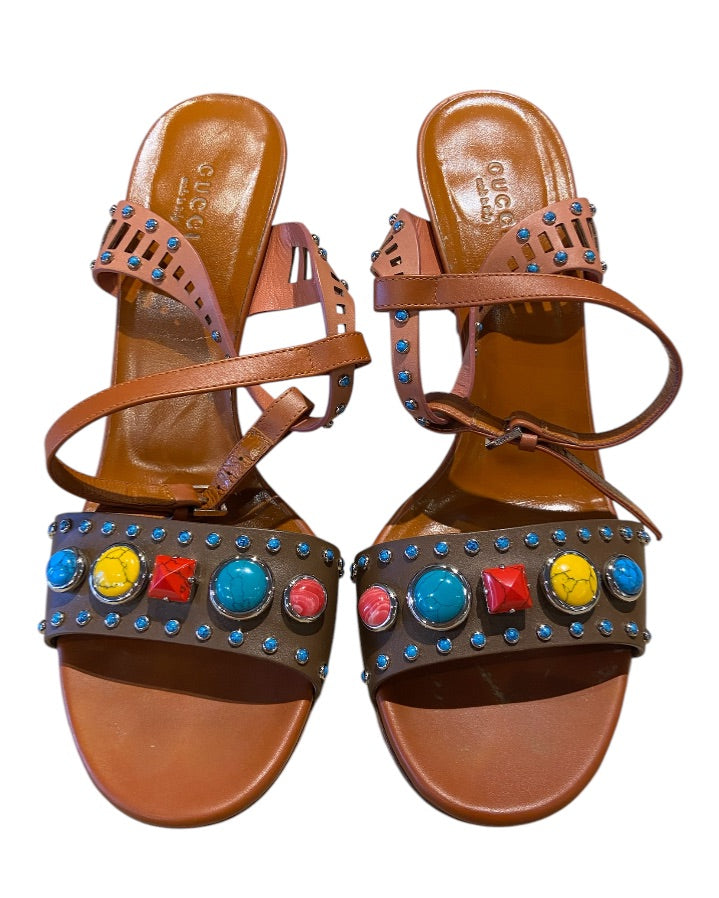 Brun et Multi GUCCI sandals, 40