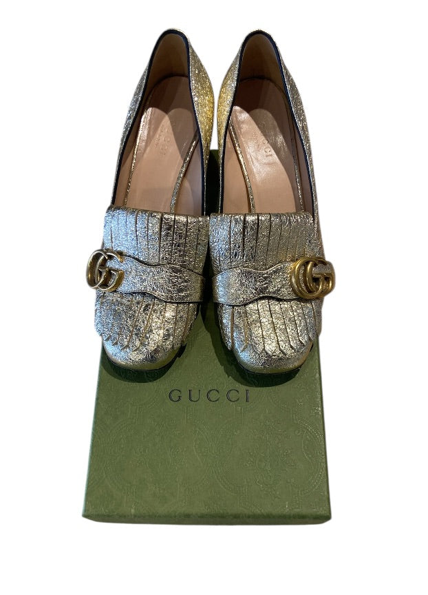Or GUCCI Chaussures, MARMONT FRINGE HEEL