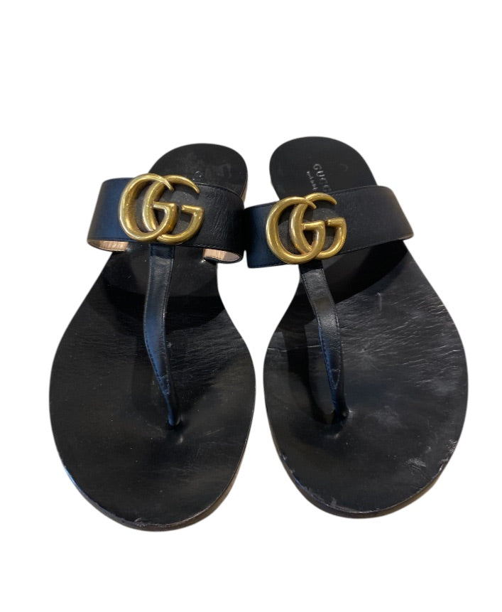 Noir et Or GUCCI sandals, 37