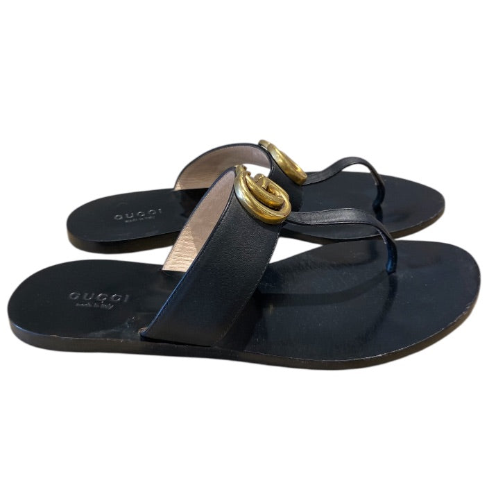 Noir et Or GUCCI sandals, 37